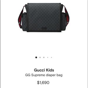 Gucci GG supreme canvas diaper bag black